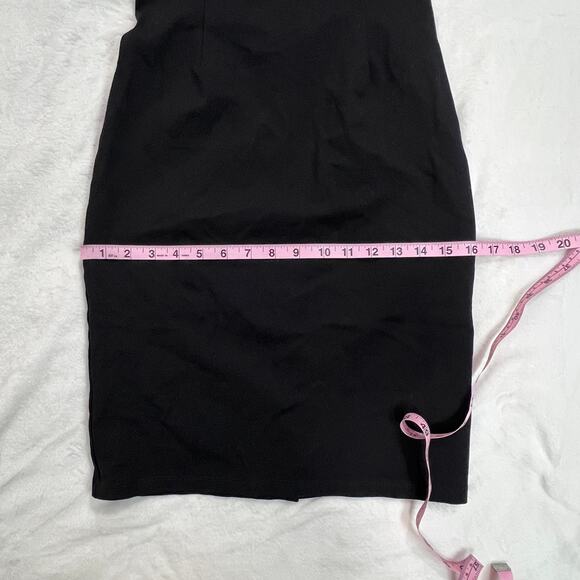 Vintage Alythea Off-The-Shoulder Black Bodycon Dress Medium - Picture 7 of 10